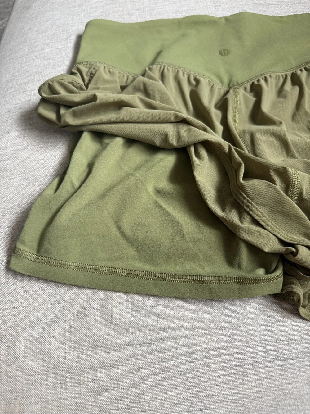 lululemon Bronze Green Lulu and mesh high waist yoga shorts - Picture 5 of 5